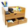Sorbus Bamboo Desk Organizer - 3-Tier 100% Bamboo Desktop Organizers