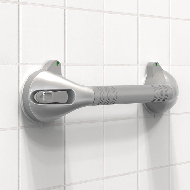17“ Suction Shower Grab Bar with Indicators, Tool-Free Installation, Steady