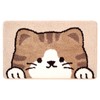 FurryGood Cute Kitty Design Bath Mat, Cat Theme Bathroom Rug