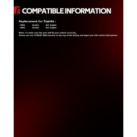 Torchbeam Rear Struts Amortiguadores Traseros Shocks Absorber Replacement for Toyota Avalon 2004-2005 172455/172456