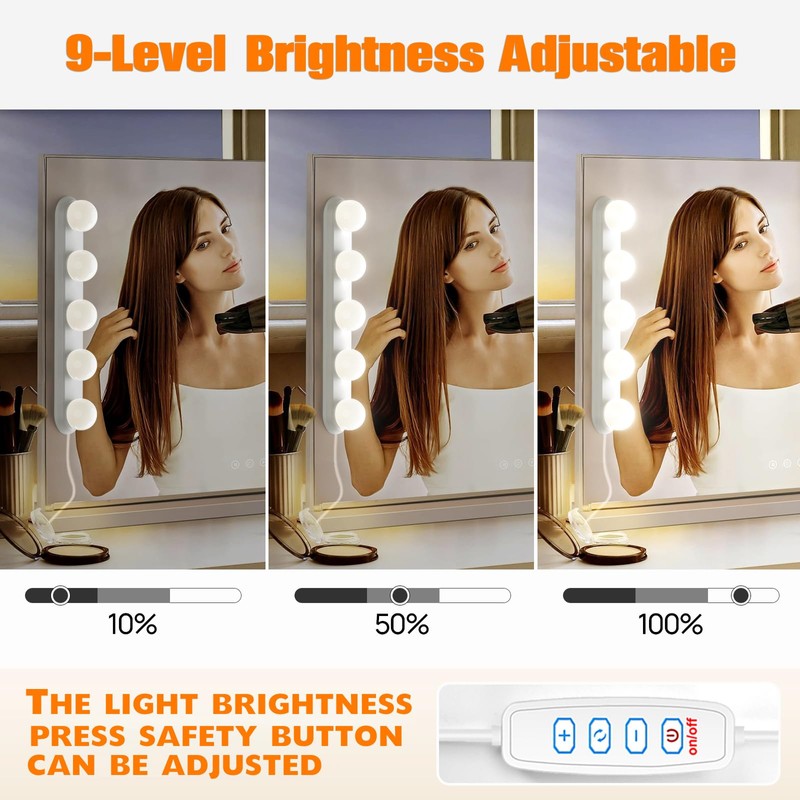 Makeup Light,Portable Led Vanity Lights with 3 Colors Lighting Mode