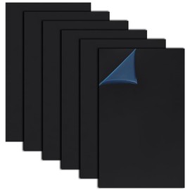 OLYCRAFT 6 Sheets Black ABS Plastic Panel 25 x 15 cm ABS Plastic Plate 0.5 mm Thick Hard Plastic Plate Flexible Plastic Panel Made of Polystyrene for the Construction of Model Building Materials