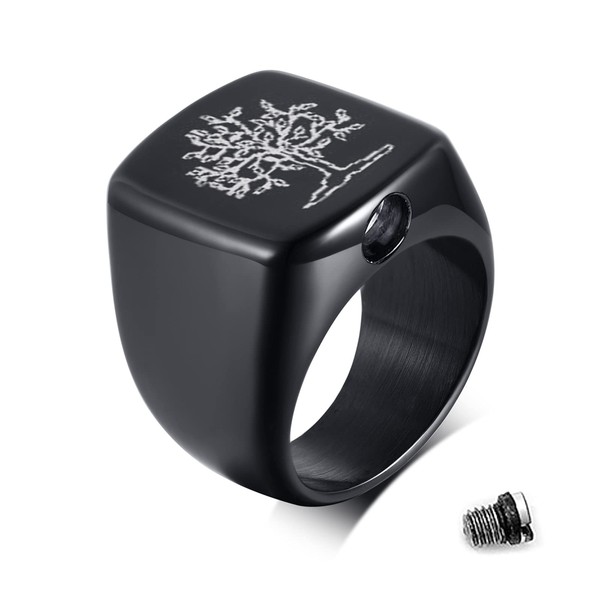 Tree of Life Cremation Urn Men Rings,Hold Loved Ones Ashes