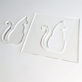 Cat Template, Clear Acrylic Template, Woodworking Router Template