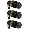 goldenwarm Black Passage Door Knobs, Matte Black Closet Door Knobs