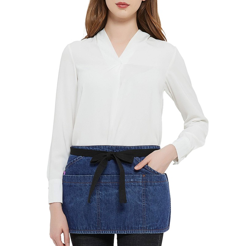 Aiden Brothers 100% Cotton Denim Unisex Waist Apron, 7 Pockets