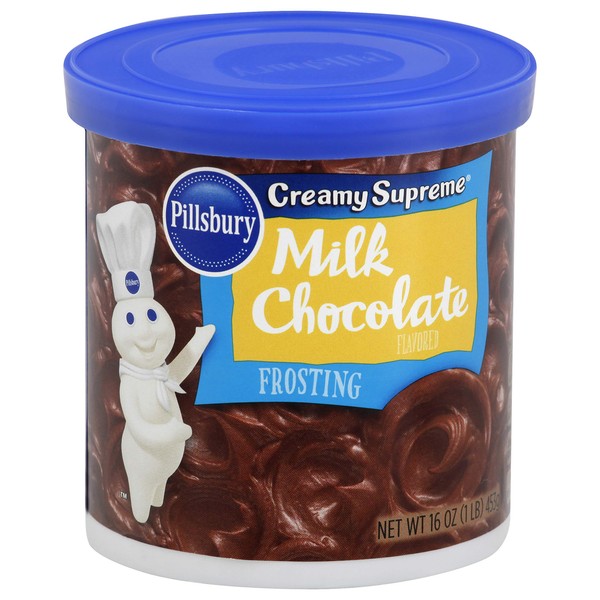 Pillsbury Creamy Supreme Milk Chocolate Frosting, 16-Ounce (Pack of 8)