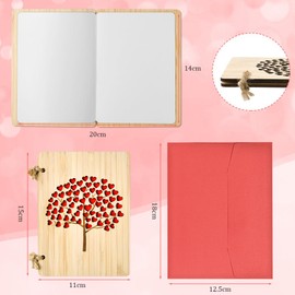 Vicloon Wooden Greeting Cards, Bamboo Cards, Encouragement Card, Wooden Birthday Card, Valentine's Wedding Anniversary Wood Gifts for Wife, Husband, Girlfriend, Boyfriend, Him or Her (Tree)