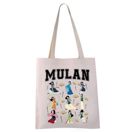 VAMSII Mulan Print Medium Tote Bag - Water Resistant, Lightweight, Portable - 12+ Female Adults Makeup Users Mulan Fans - Unisex - Personal Use