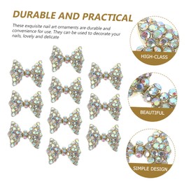 Baluue 10pcs Bowknot Nail Art Decorations Manicure Supplies for Parties and Holidays Nail Ornament