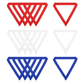 PATIKIL Award Neck Ribbons with Snap Clips Set, 15 Pcs Polyester Striped Medal Lanyards Ribbon for Competitions Sports Meetings Sports Party, Red, Blue, White