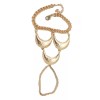 Unbranded Women Wrist Bracelet Jewelry Gold Metal Hand Chain Ring