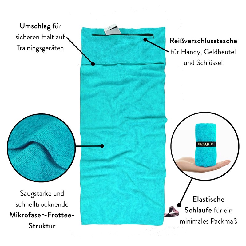 Microfibre Fitness Towel, with Terry Cloth Structure | Sports Towel