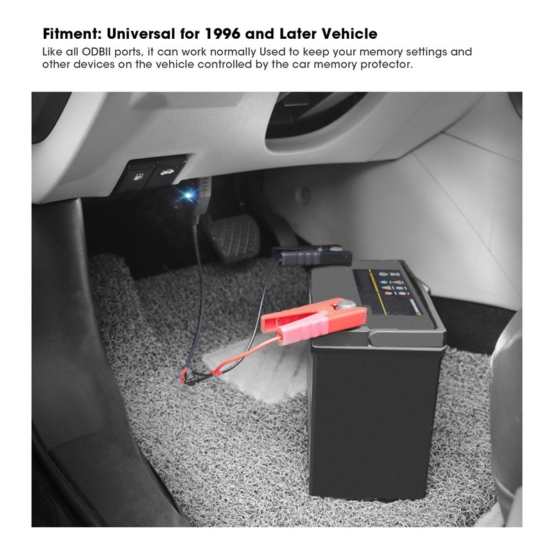 12V Car Battery Testing Tool OBD2 Memory Saver Cable Universal