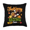 Thanksgiving Eating Team Costume Turkey As Chef Autumn Throw Pillow