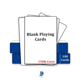Blank Playing Cards (108 Cards) - 3.5 x 2.5 (Poker Size) - Thick Material - Easy to Write On! (Perfect for DIY Games or Flash Cards)
