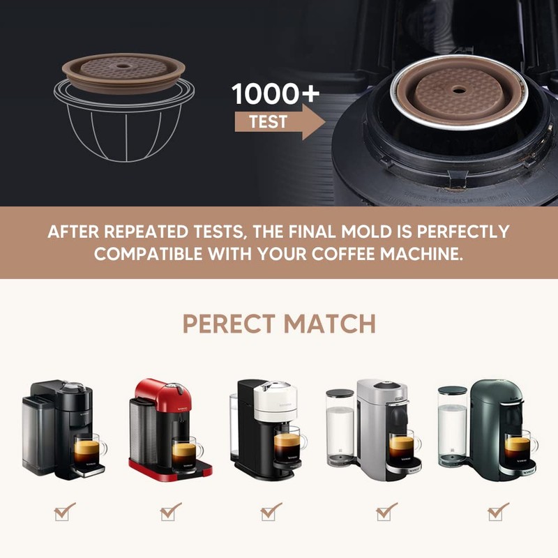 Reusable Coffee Capsule Discs Reusable Refillable Pod for VERTUOLINE &