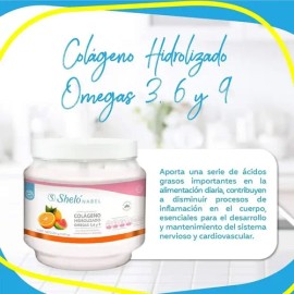Colágeno Omegas 3-6-9 Naranja  Guayaba Sheló Nabel                                                                                                    