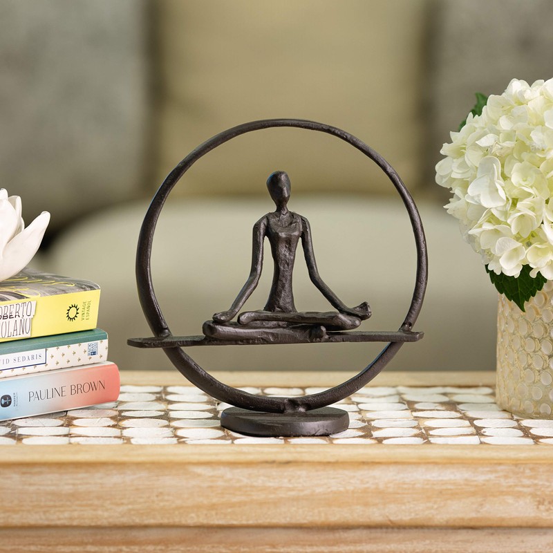 Danya B. Meditation Circle Cast Iron Sculpture | Contemporary Metal
