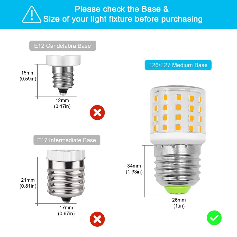 Refrigerator Light Bulb Replacement AC100-265V 3.5W Refrigerator Bulbs,Tiny LED Fridge