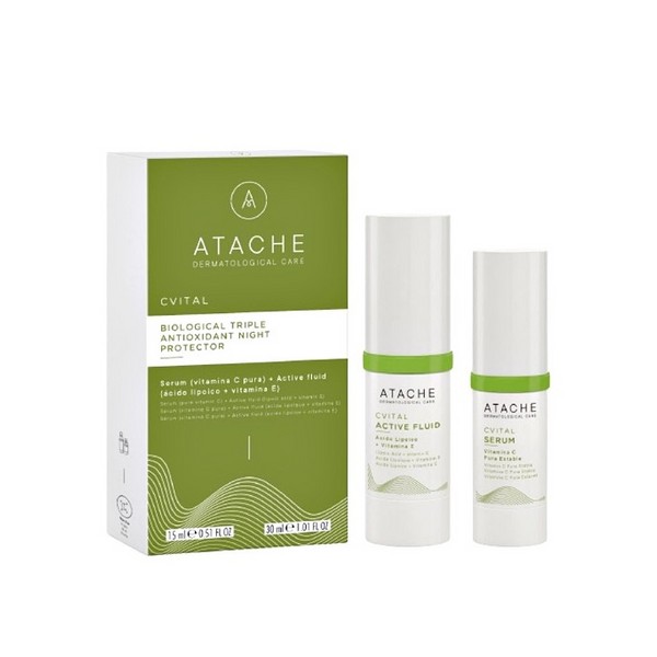 Atache C Vital Set Active Serum 15ml + Fluid 30ml Anti-aging Action