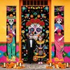 3Pcs Day of the Dead Door Cover Dia De Los