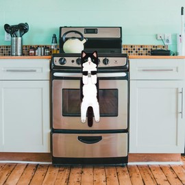 PAT JUUMG Funny Cat Hand Towels for Bathroom,Cute Home Decorative Hanging Kitchen Towel,Super Absorbent Soft, Cat Gifts for Cat Lovers,Gifts For Women/New Home Gifts(Cow Cat)