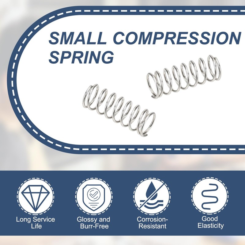 sourcing map Compression Spring 4 mm OD 0.4 mm Wire