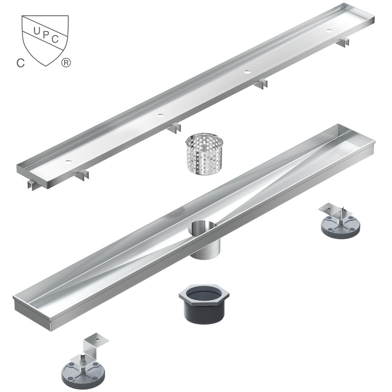 Sharpeye 32 Inch Linear Shower Drain with Tile Insert Grate,