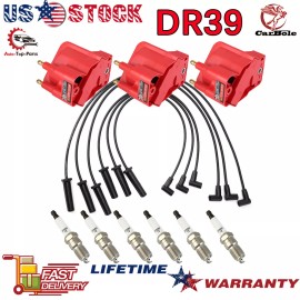 CarBole Ignition Coil DR39 & Spark Plug & Wire Set For 1996-08 Buick Lucerne Chevy 3.8L