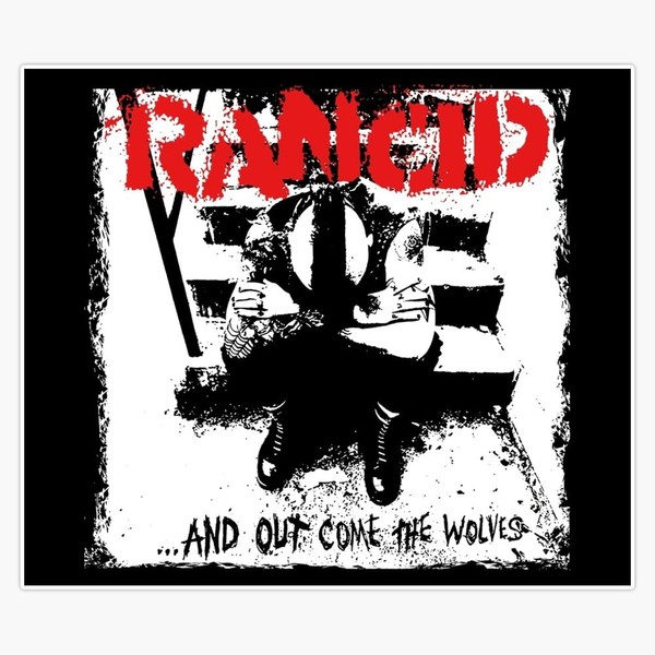 Rancid and Out Come The Wolves Window Water Bottle Bumper Sticker Decal 5"