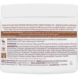 Palmer's Coconut Oil Formula, Bálsamo Corporal Humectante - Concentrado Sólido con Aceite de Coco y Vitamina E, Dermatológicamente Probado, 100g