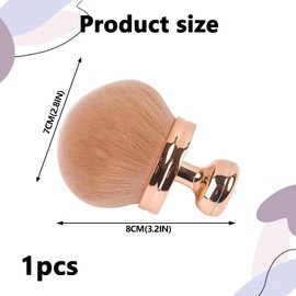 Girihe 1 PCS Tanning Brush for Body, 8.8cm X 7.4cm Oval Large Body Makeup Brush for Tanner, Tan Brushs f or Legs Arms Face Bodyy (Rose Gold)