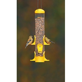 Stokes Select Thistle Tube Bird Feeder with Six Feeding Ports, Yellow, 1.6 lb Capacity - 38224, small