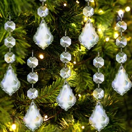 Jishi - Paquete de 30 adornos de ángel para árbol de Navidad, adornos colgantes de acrílico con ángeles de cristal, decoración religiosa cristiana para el hogar, fiestas de bodas y cumpleaños
