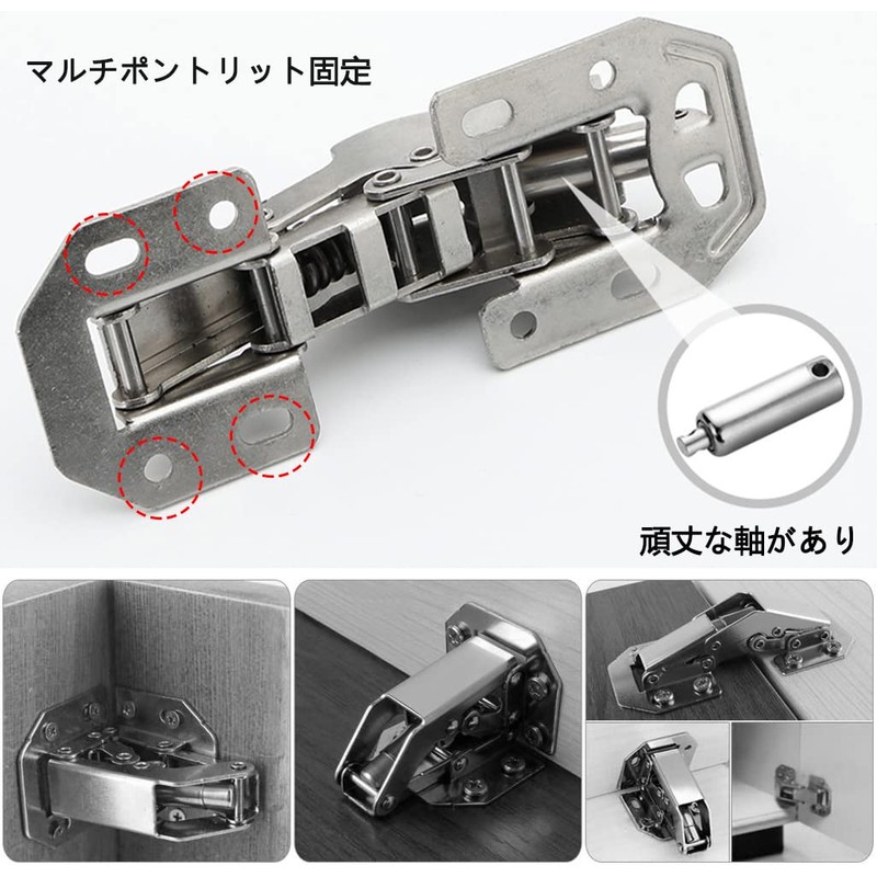 YFFSFDC Stainless Steel Sliding Hinge Cabinet Hinge Repair Fixing Hardware
