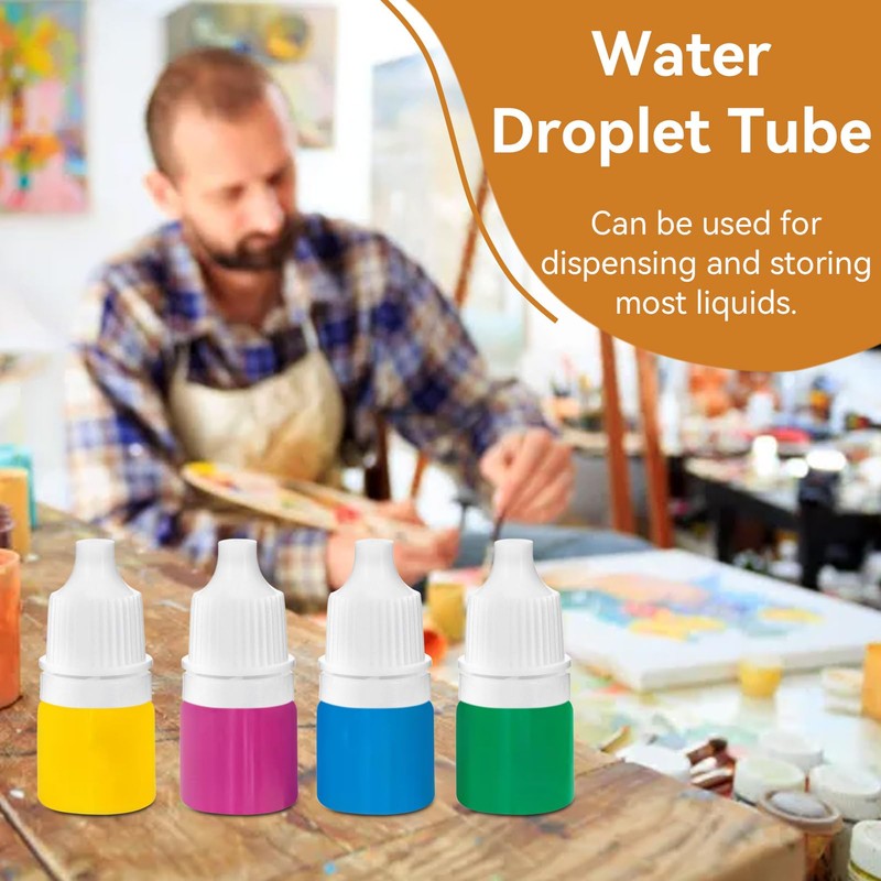 HERCHR 2ml Eye Dropper Bottles,100Pcs Squeezable Dropper Bottles,Dropper Potion Bottles