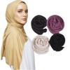 KXY 4 Pieces Stretchy Soft Cotton Shawl Long Jersey Scarf