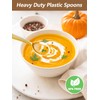 YOUBET 50Pcs Gold Plastic Spoons - Heavy Duty Plastic Spoons
