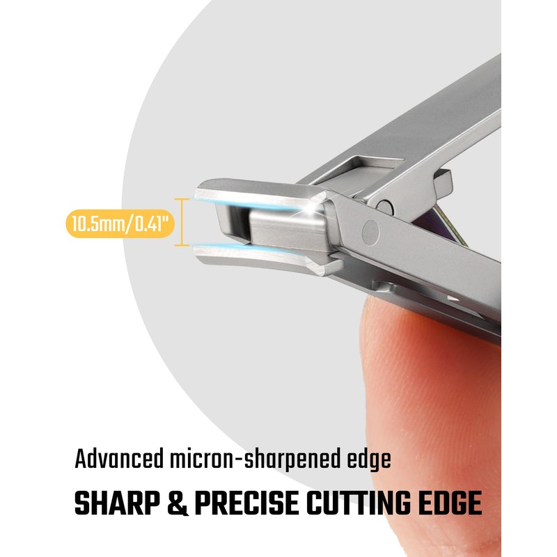 KeyUnity KN02 Keychain Nail Clippers, Foldable Stainless Steel Fingernail Cutter