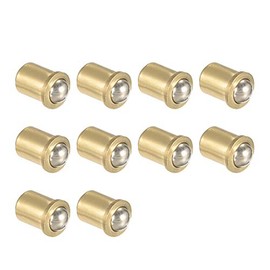 sourcing map Door Cabinet Closet Drawer 5mm Dia Brass Ball Catch Latch Catcher 10pcs