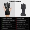 TOPARCHERY Three Finger Archery Gloves Leather Finger Guards for Archery