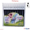 DIGNO SketchStic Felt Tip Pens, BLACK, Pack of 12, Fibre