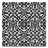 8x8 Flora Encaustic Black White Genuine Concrete Cement Tile Spanish