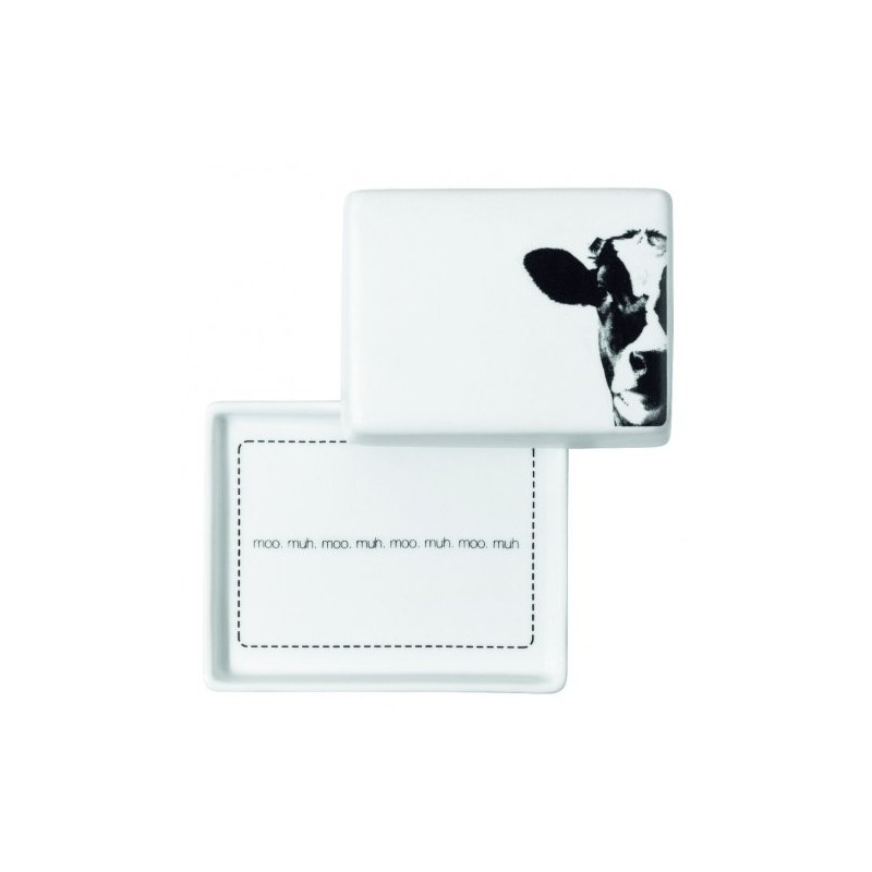 Räder POESIE ET TABLE Breakfast Butter Tin Small Cow Design