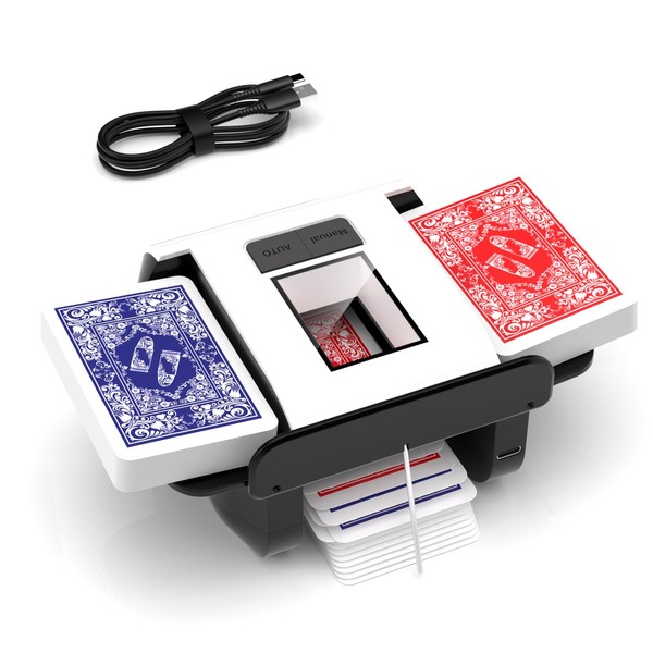 Automatic Card Shuffler, Electric Card Shuffler with Auto and Manual