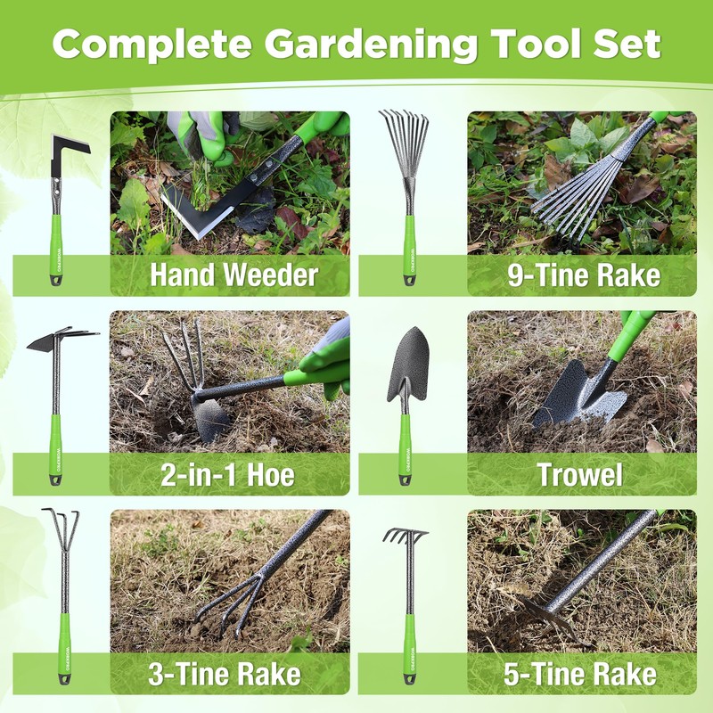 WORKPRO 6-Piece Garden Tool Set, Heavy Duty Gardening Hand Tools
