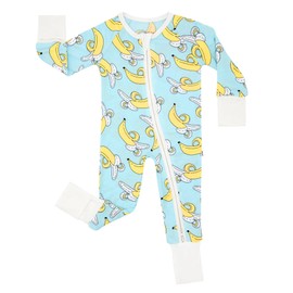 Little Sleepies Pajamas for Baby Boys & Girls, Viscose from Bamboo Baby Pajamas, Snug Sleeper, Toddler PJs, 2-Way Zipper, Bananas, 3T