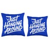 Gymnastics Rings I Hanging Around I Rings Gymnast Throw Pillow