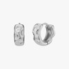 Gold&Deer 14K Goldfield Bold Wave Cubic One-Touch Earrings White Gold